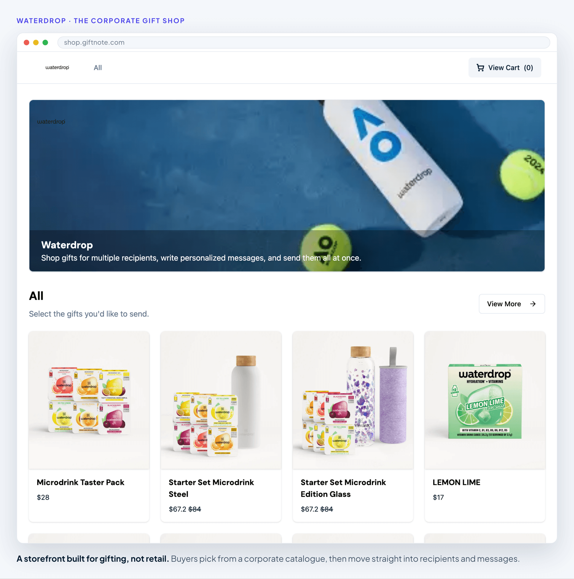 The Waterdrop corporate gift shop